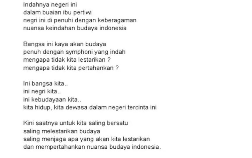 Detail Puisi Tentang Budaya Indonesia Nomer 40