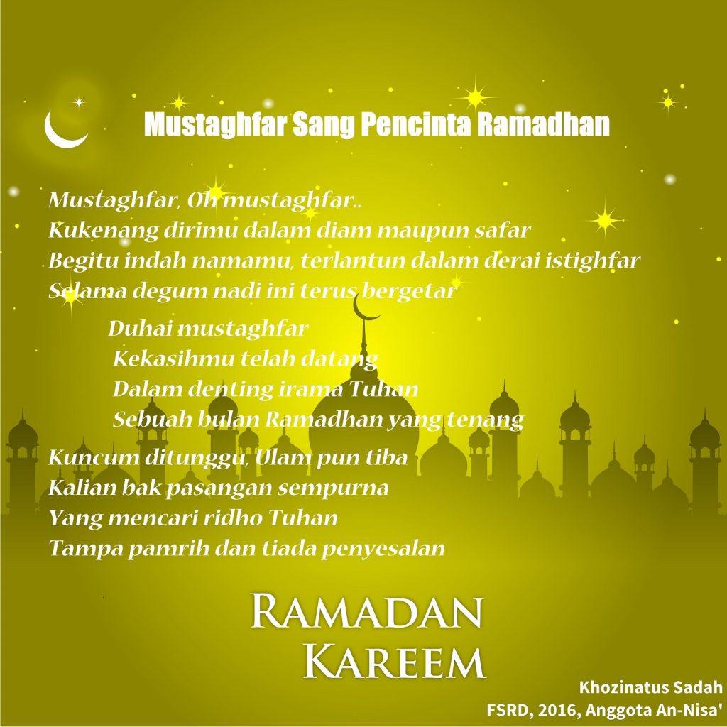 Detail Puisi Tentang Bulan Suci Ramadhan Nomer 12