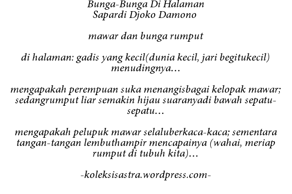 Detail Puisi Tentang Bunga Nomer 33