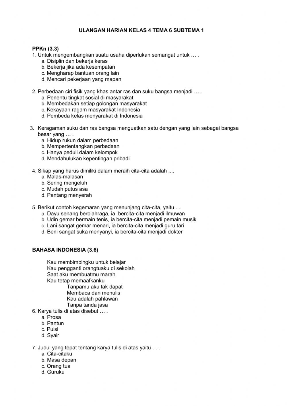 Detail Puisi Tentang Disiplin Nomer 17