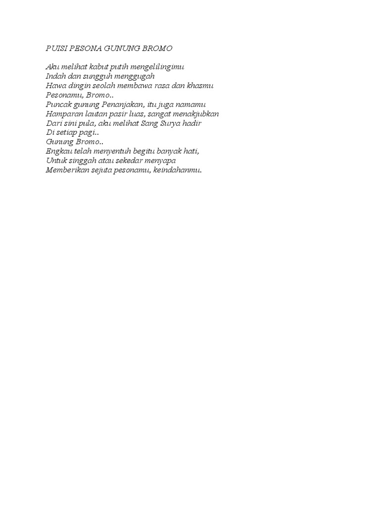 Detail Puisi Tentang Gunung Nomer 26