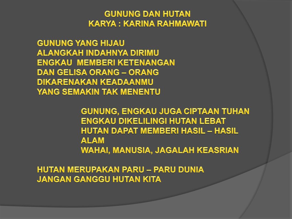 Detail Puisi Tentang Hutan Nomer 31