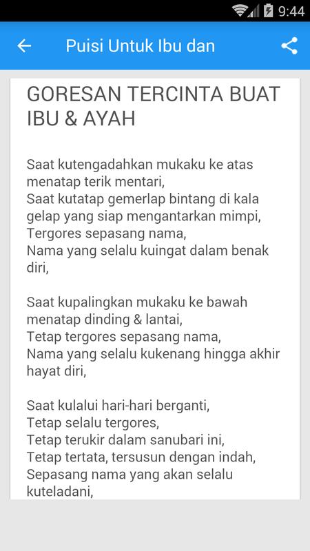 Detail Puisi Tentang Ibu 4 Bait Nomer 41