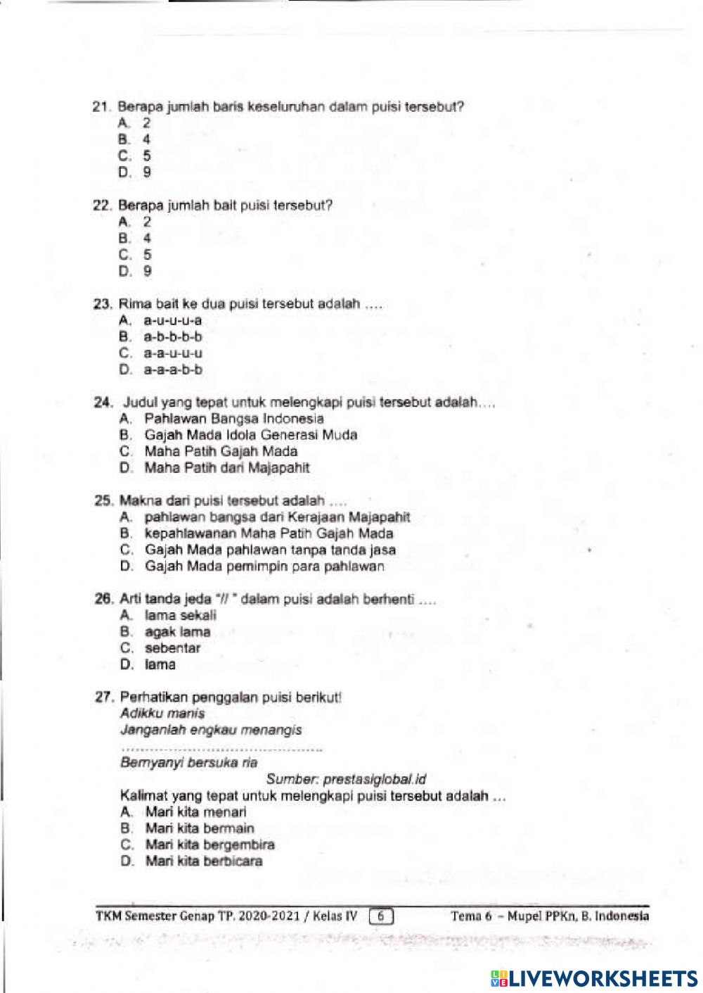 Detail Puisi Tentang Idola Nomer 45