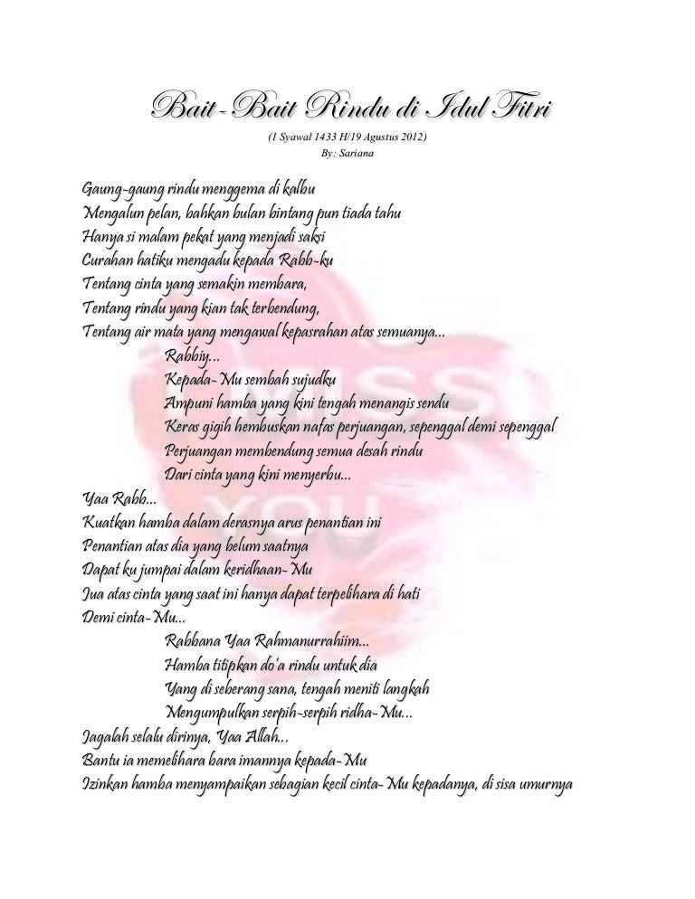 Detail Puisi Tentang Idul Fitri Nomer 19