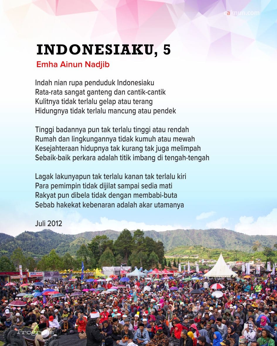 Detail Puisi Tentang Indonesiaku Nomer 32