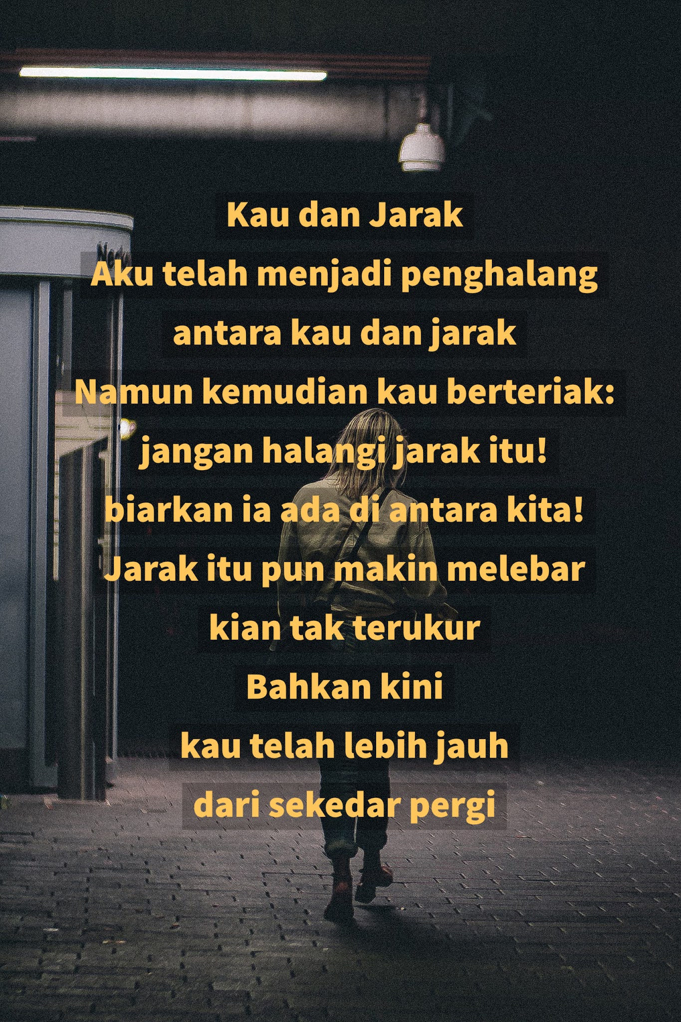 Detail Puisi Tentang Jarak Nomer 12