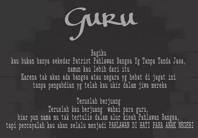 Detail Puisi Tentang Jasa Guru Nomer 25