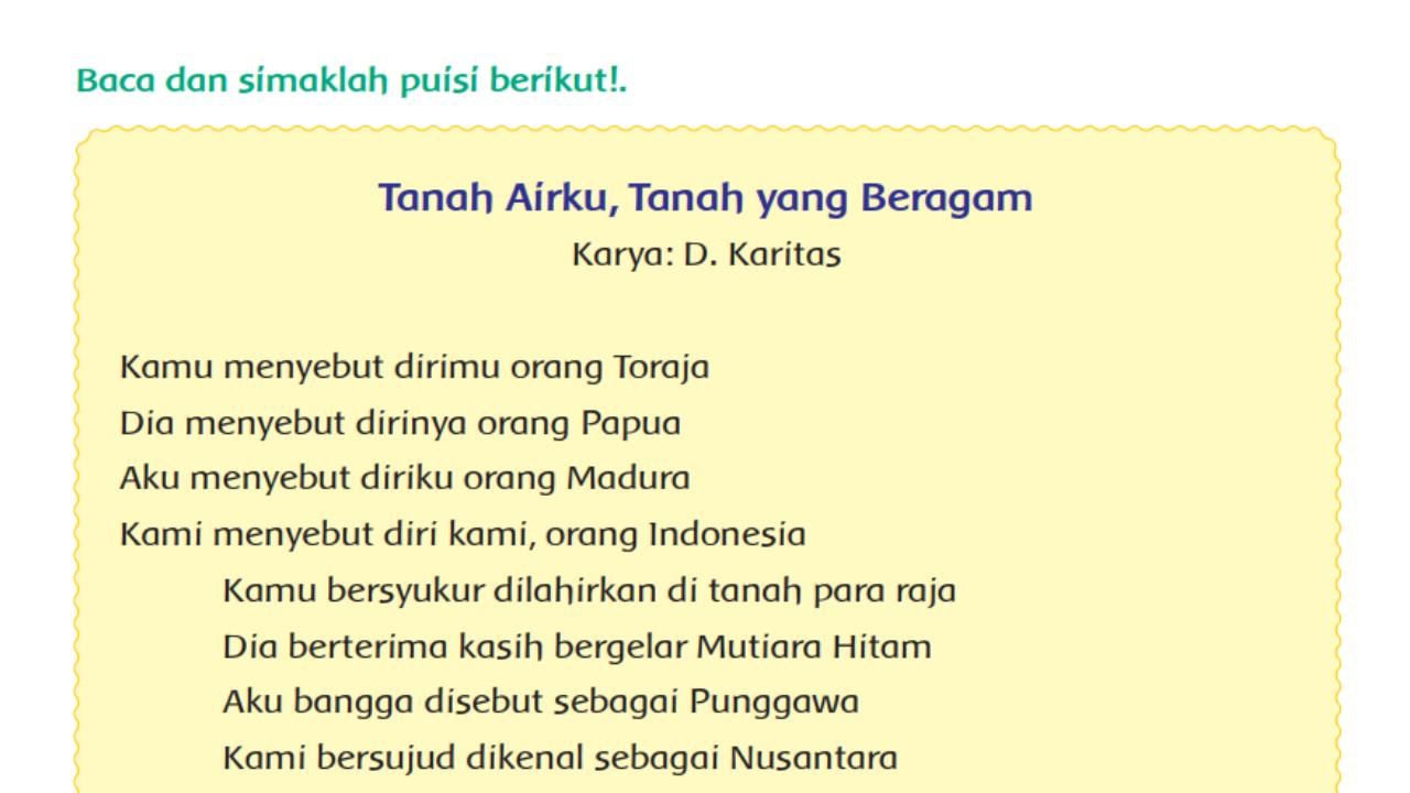 Puisi Tentang Keberagaman Indonesia - KibrisPDR