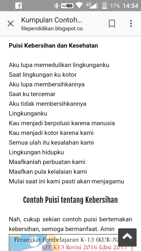 Detail Puisi Tentang Kebersihan Lingkungan Nomer 43