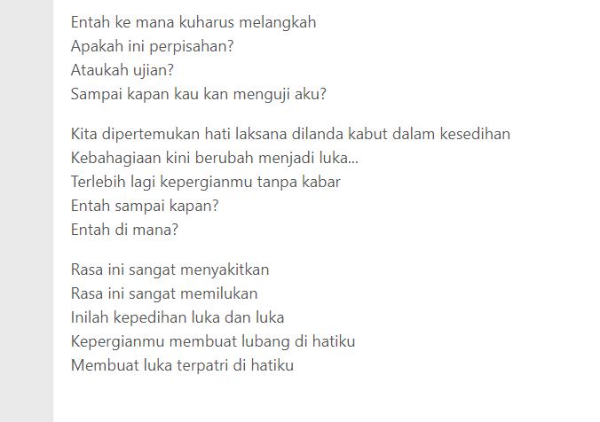 Detail Puisi Tentang Kehilangan Kekasih Nomer 11