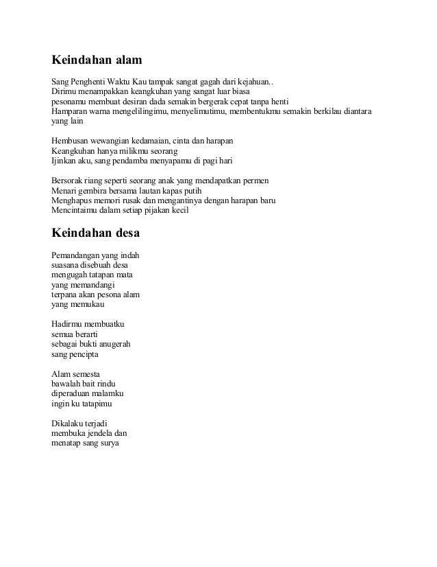 Detail Puisi Tentang Keindahan Alam Indonesia Nomer 23