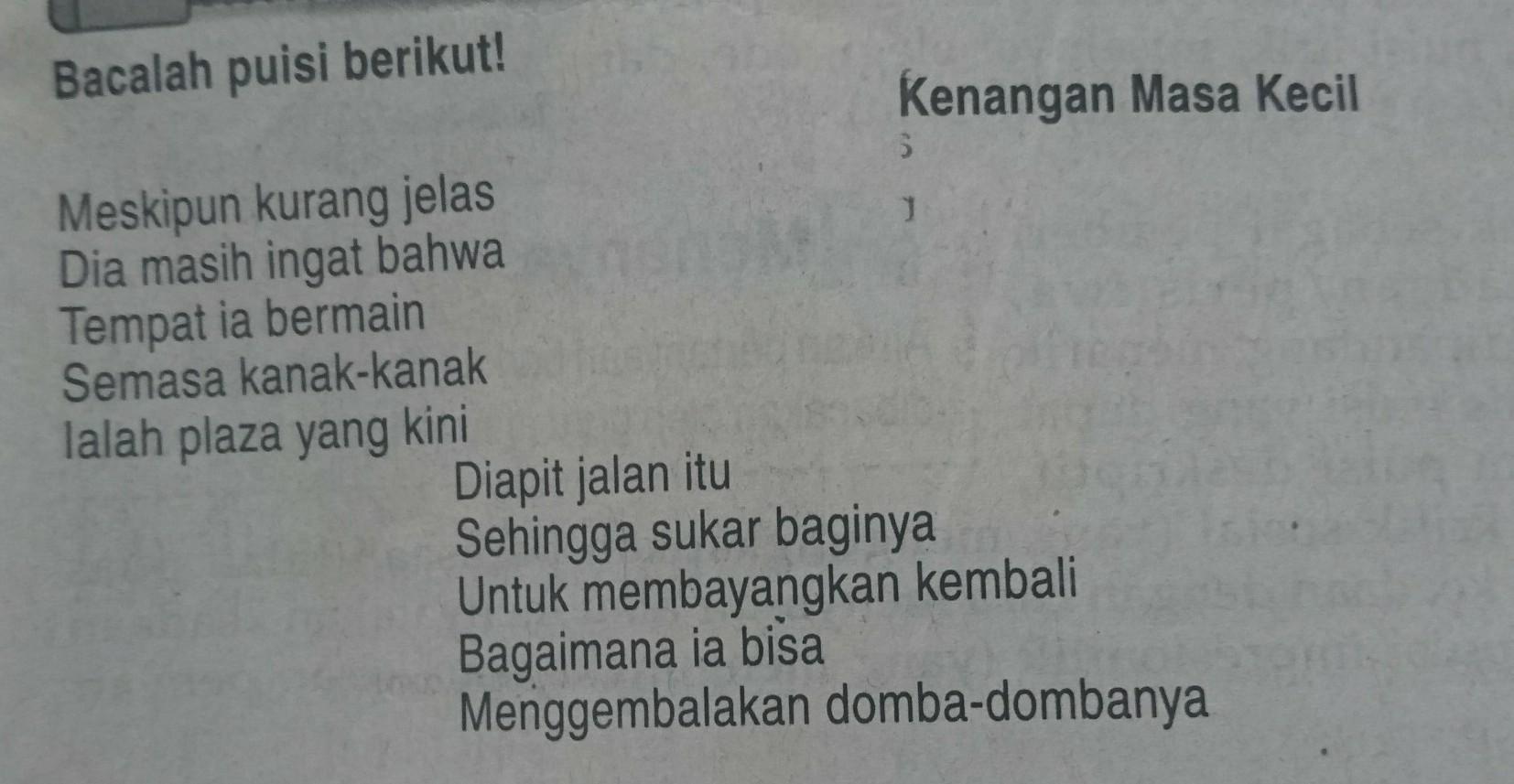 Detail Puisi Tentang Kenangan Nomer 44