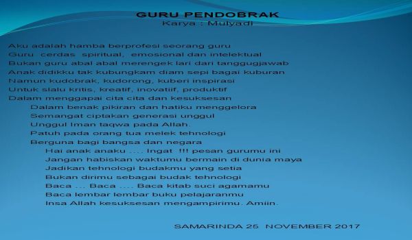 Detail Puisi Tentang Kependudukan Nomer 16