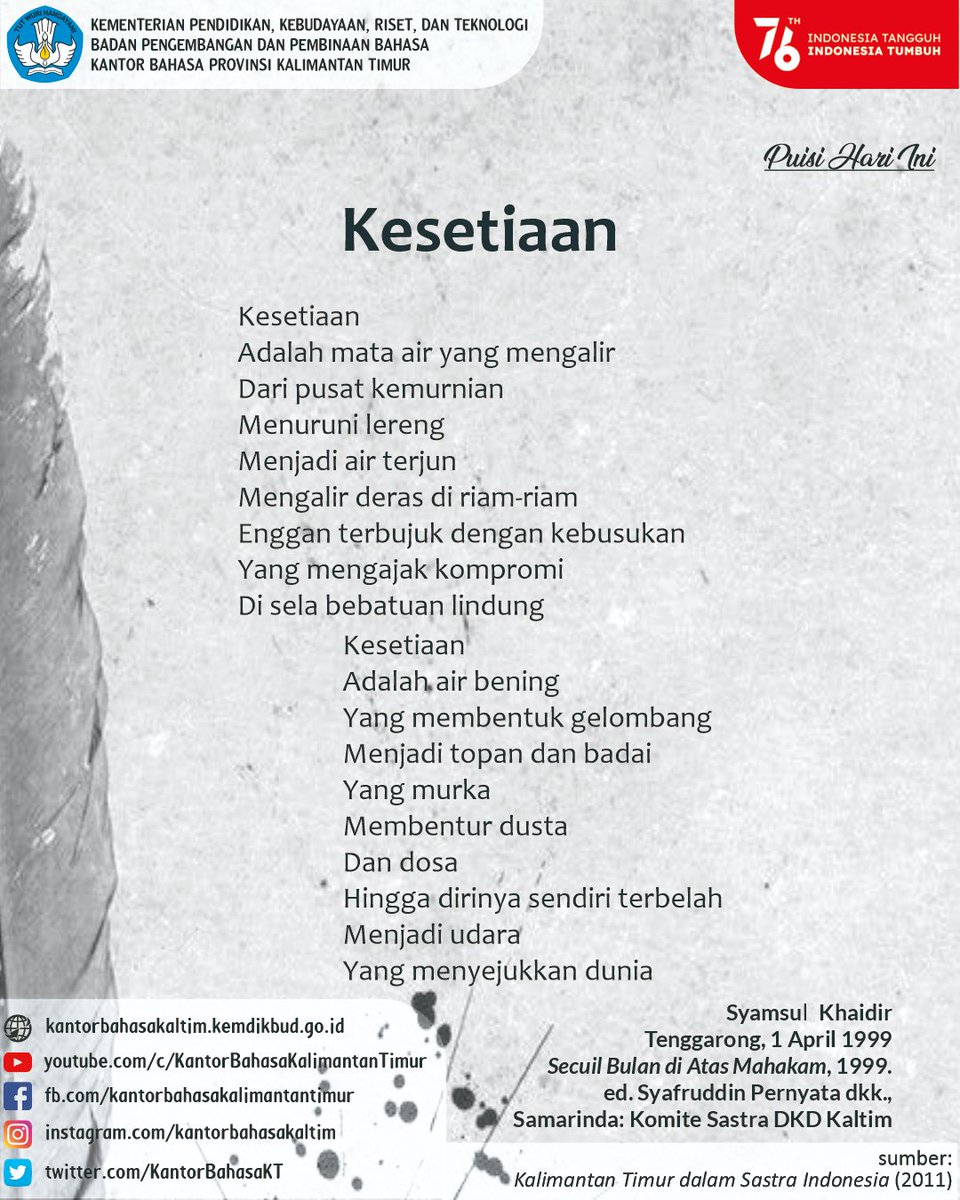 Detail Puisi Tentang Kesetiaan Nomer 27