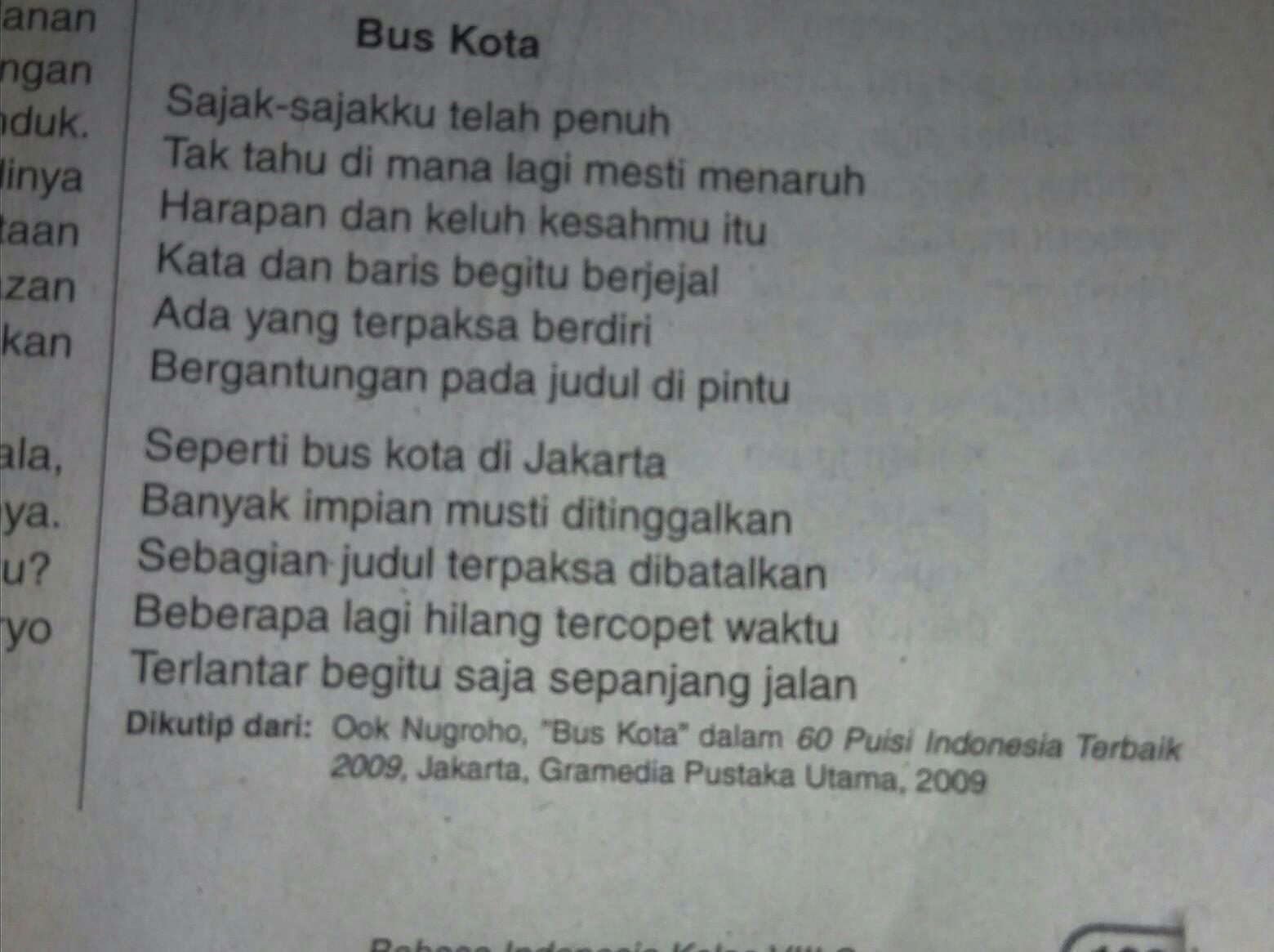 Detail Puisi Tentang Kota Nomer 2