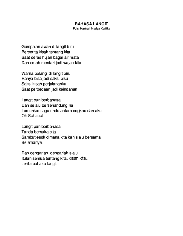 Detail Puisi Tentang Langit Nomer 10