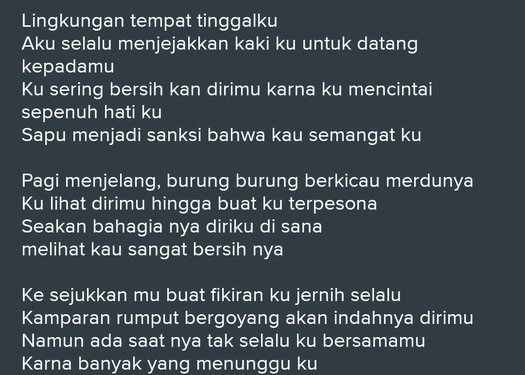 Detail Puisi Tentang Lingkungan Bersih 3 Bait Nomer 6