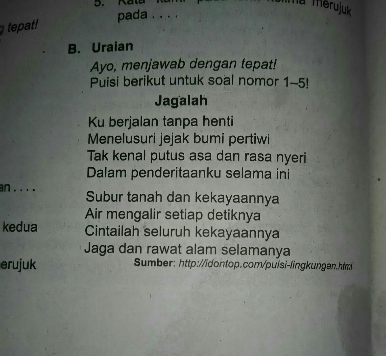 Detail Puisi Tentang Menjaga Alam Nomer 11