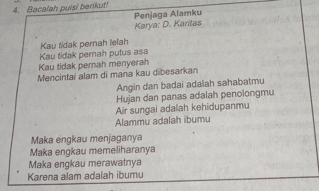 Detail Puisi Tentang Menjaga Alam Nomer 46