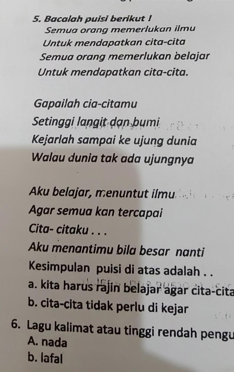 Puisi Tentang Menuntut Ilmu Setinggi Langit - KibrisPDR