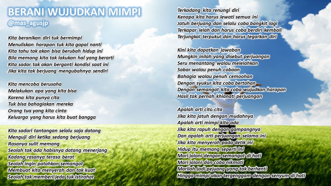 Detail Puisi Tentang Mimpi Nomer 41