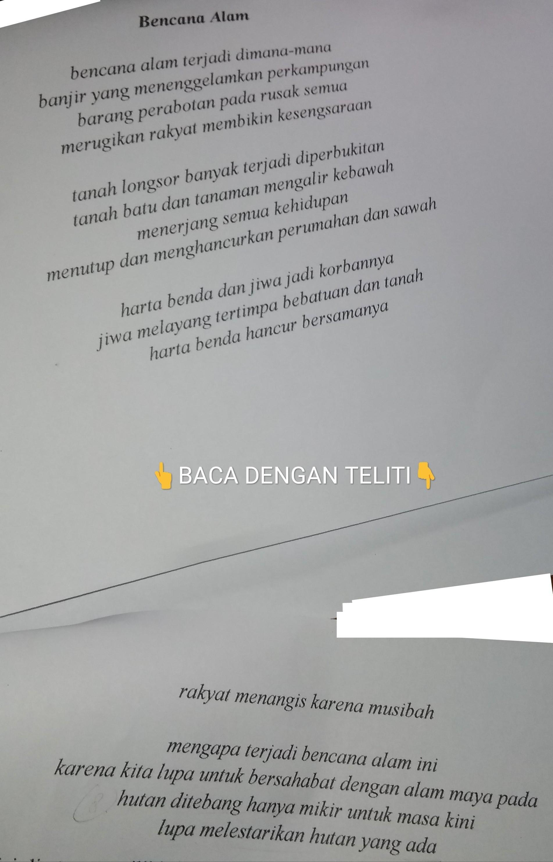 Detail Puisi Tentang Musibah Nomer 22