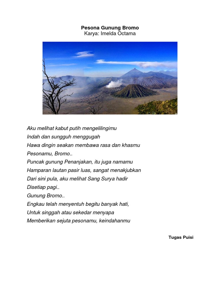 Detail Puisi Tentang Pegunungan Nomer 2