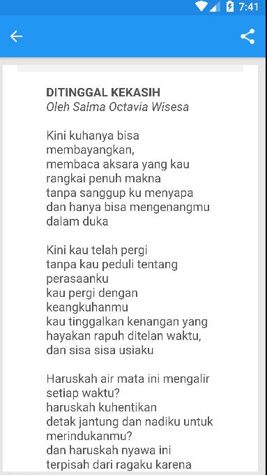 Detail Puisi Tentang Perasaan Sedih Nomer 39