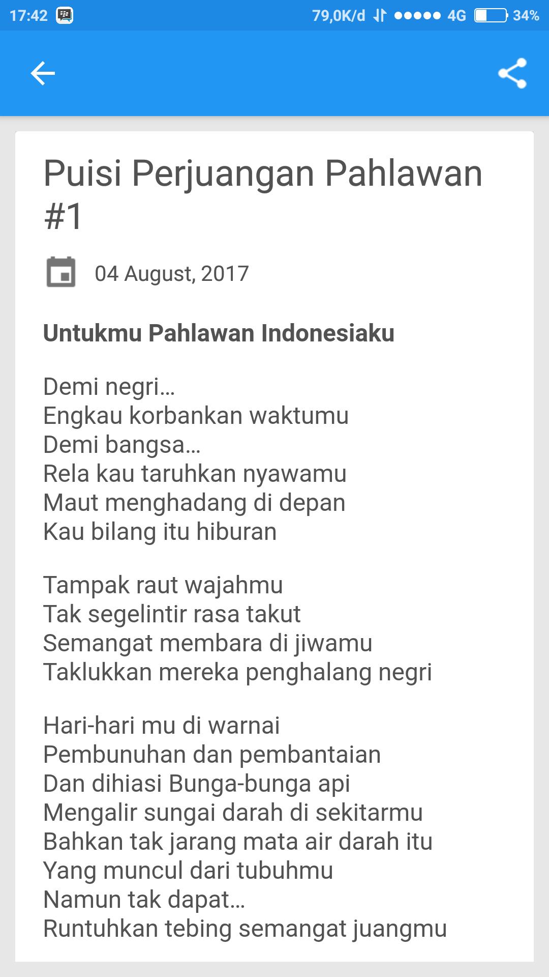 Detail Puisi Tentang Perjuangan Nomer 4