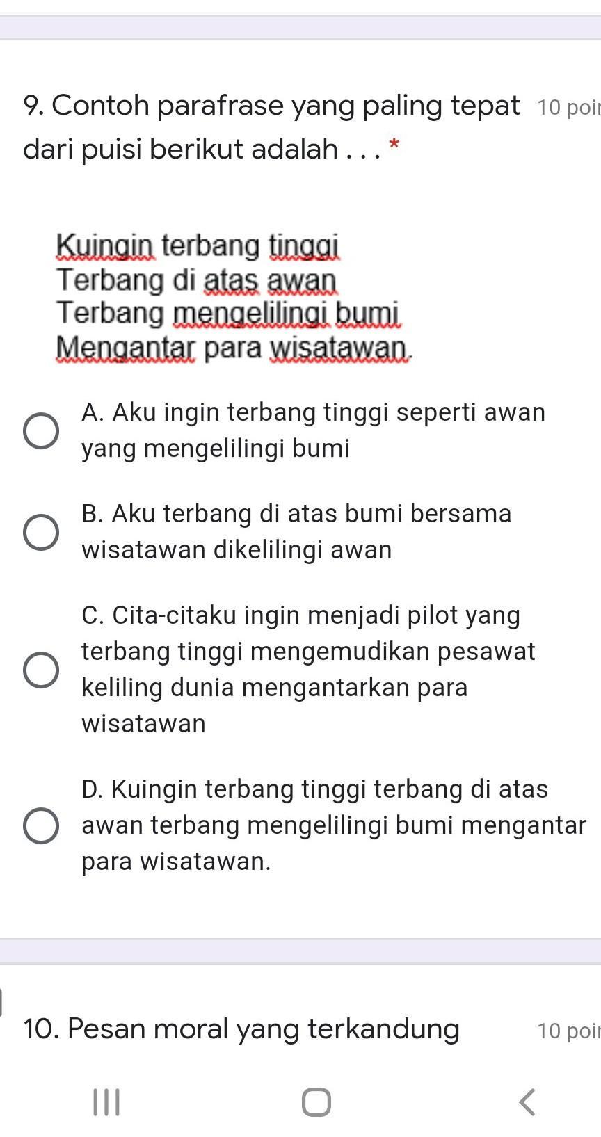 Detail Puisi Tentang Pilot Nomer 10