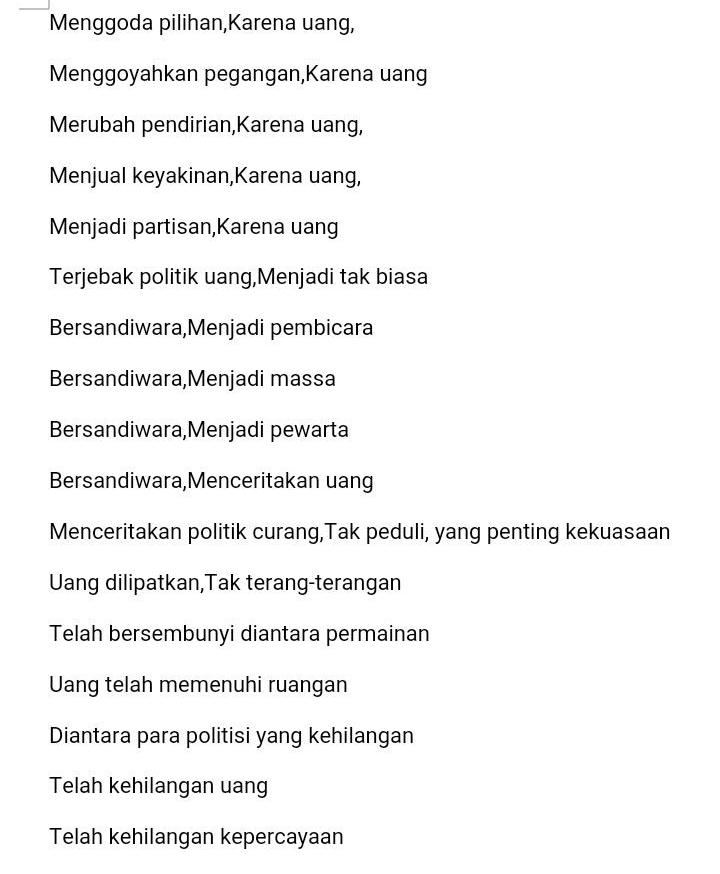 Detail Puisi Tentang Politik Nomer 2