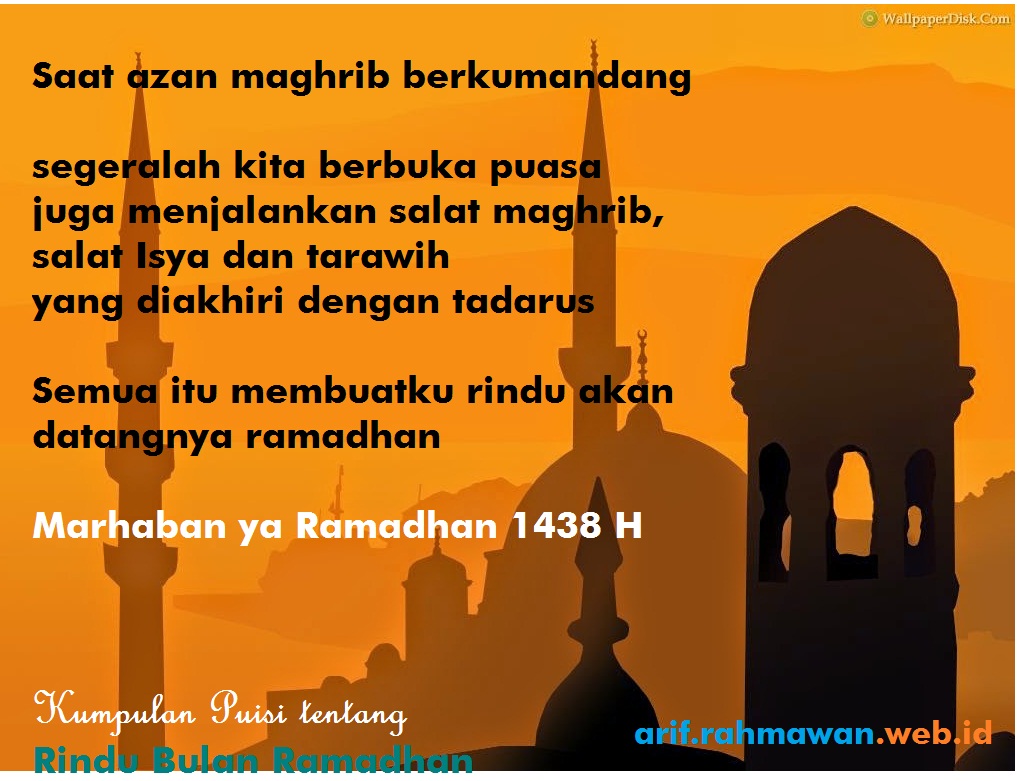 Detail Puisi Tentang Ramadhan Pendek Nomer 6