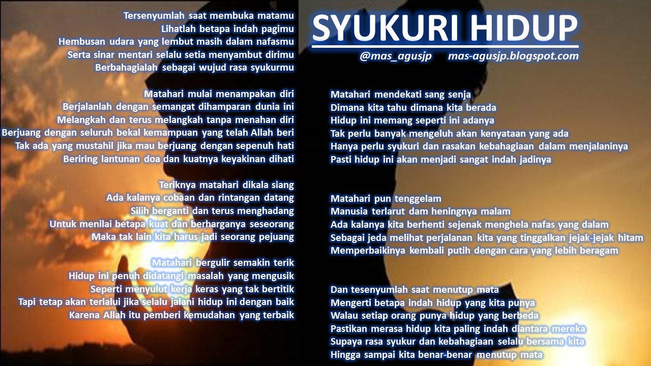 Detail Puisi Tentang Rasa Syukur Nomer 3