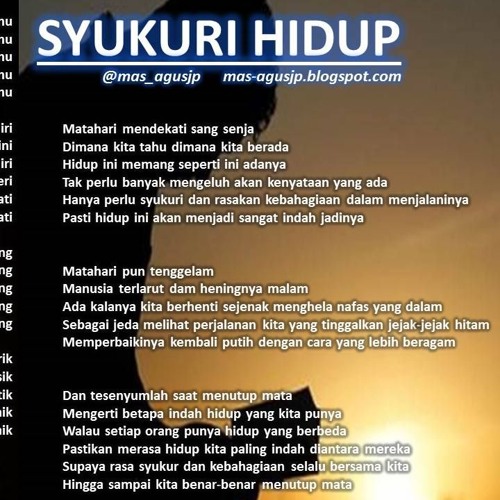 Detail Puisi Tentang Syukur Nomer 9