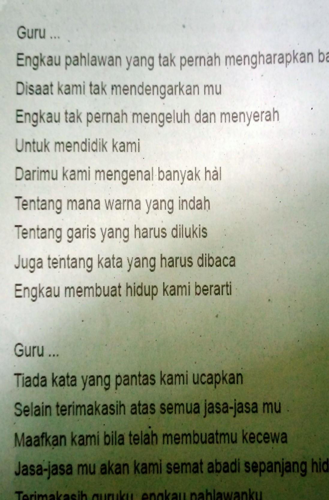 Detail Puisi Tentang Terima Kasih Guru Nomer 4