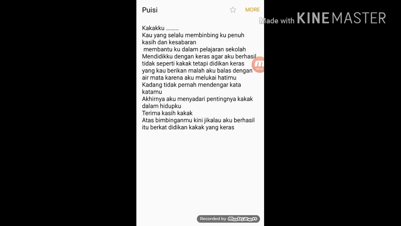 Detail Puisi Terima Kasih Kakak Nomer 38