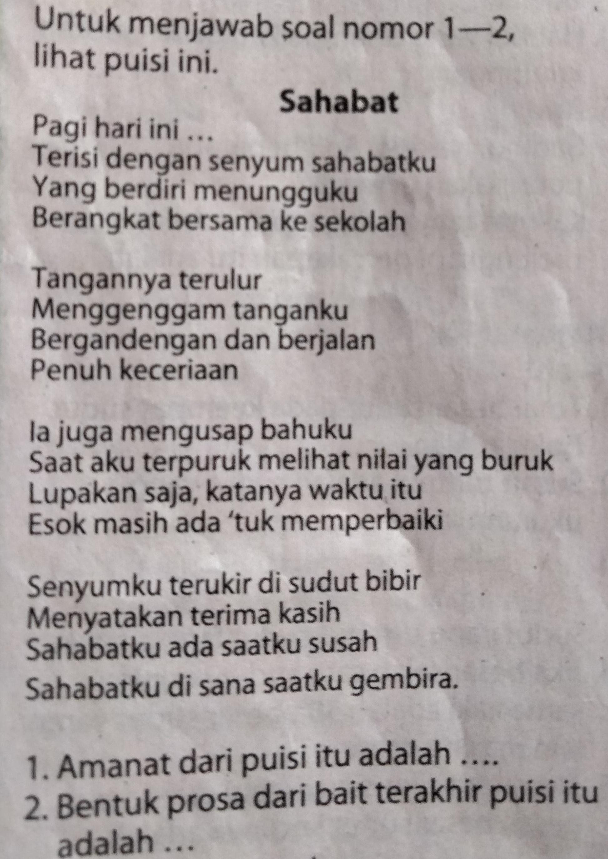 Detail Puisi Terima Kasih Sahabat Nomer 23