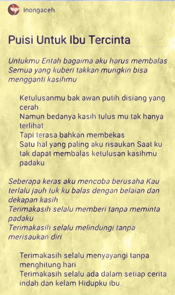 Detail Puisi Terimakasih Ibu Nomer 11