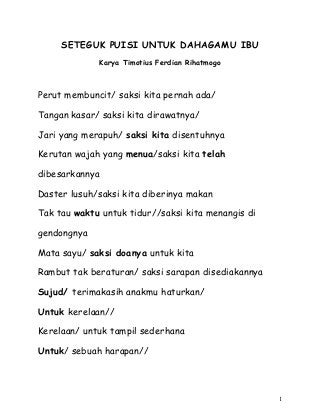 Detail Puisi Terimakasih Ibu Nomer 12