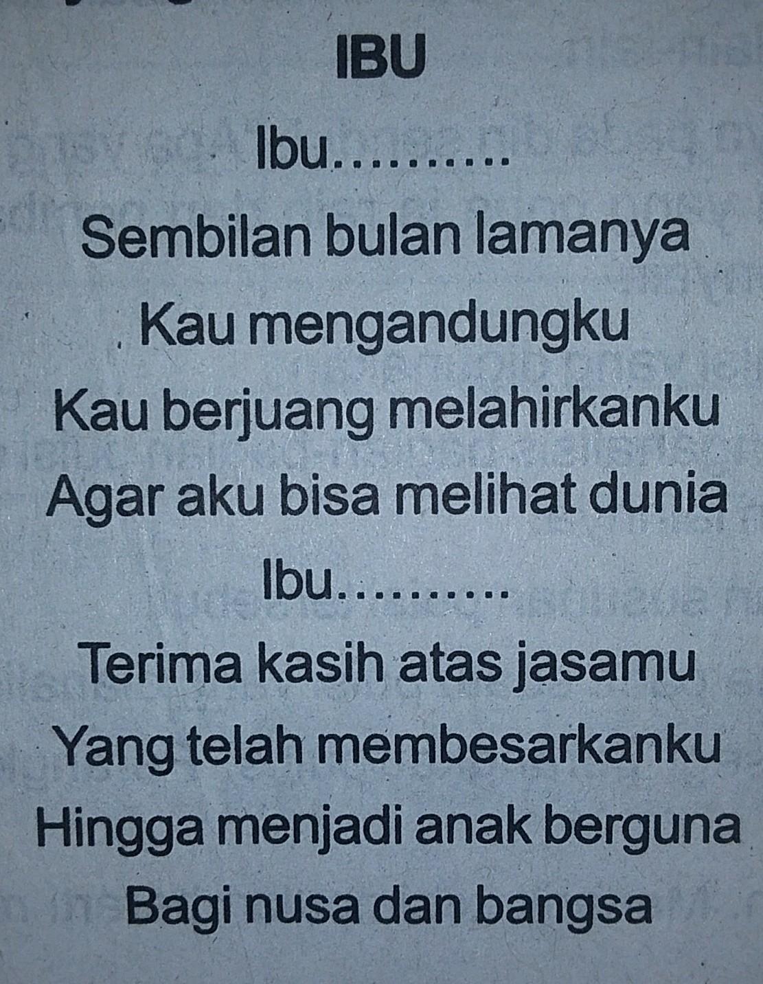 Detail Puisi Terimakasih Ibu Nomer 25