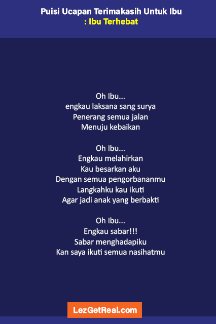 Detail Puisi Terimakasih Ibu Nomer 6
