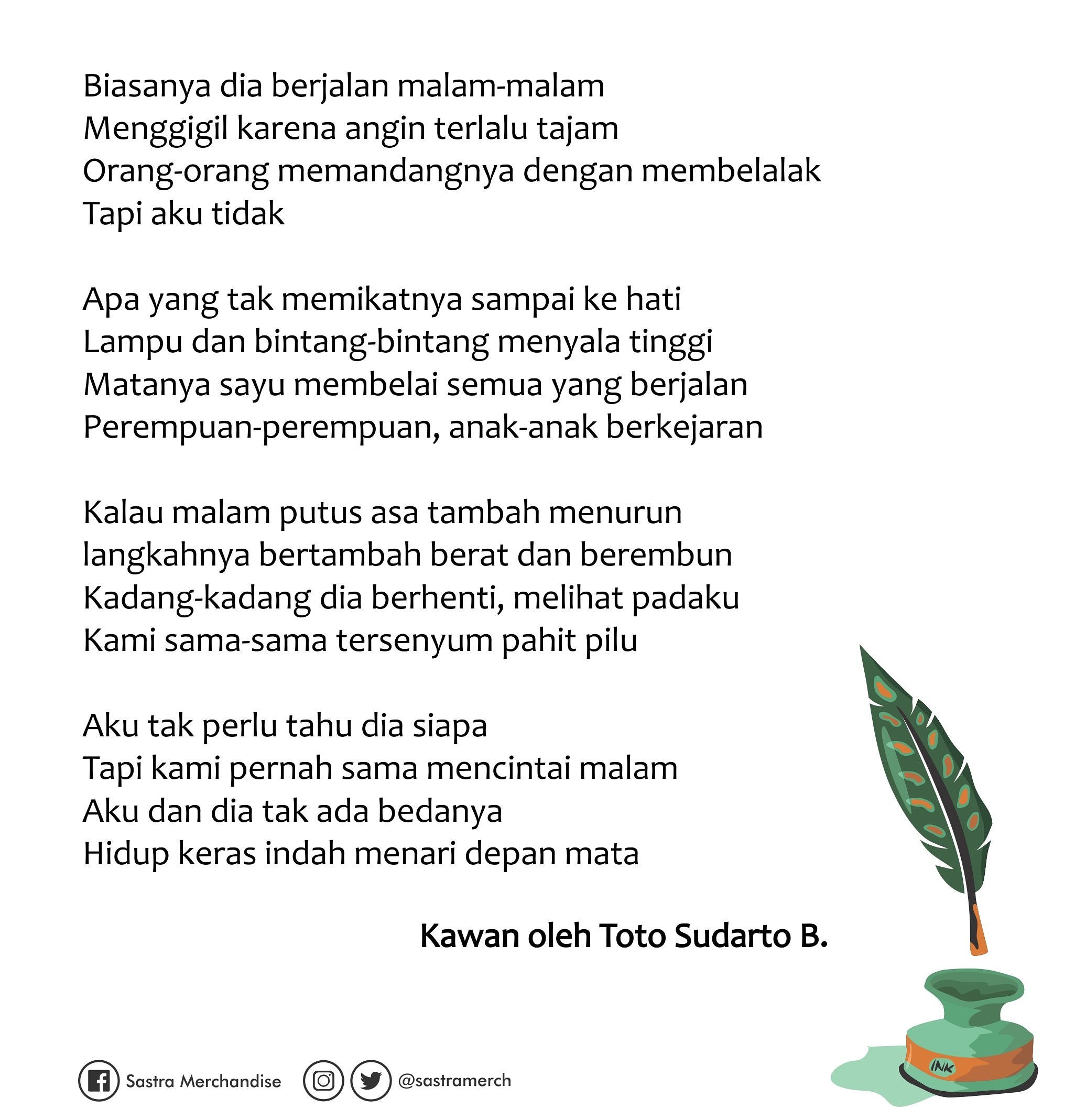 Detail Puisi Toto Sudarto Bachtiar Nomer 7