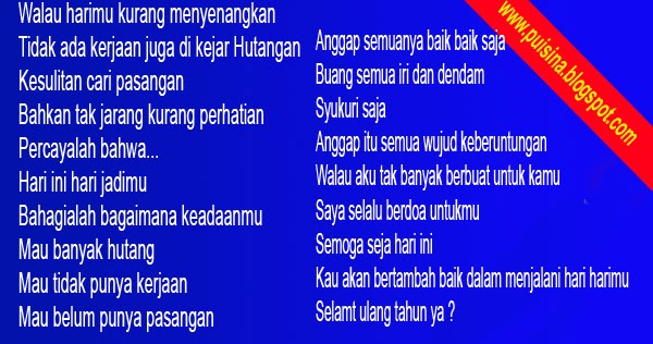 Detail Puisi Ulang Tahun Nomer 32