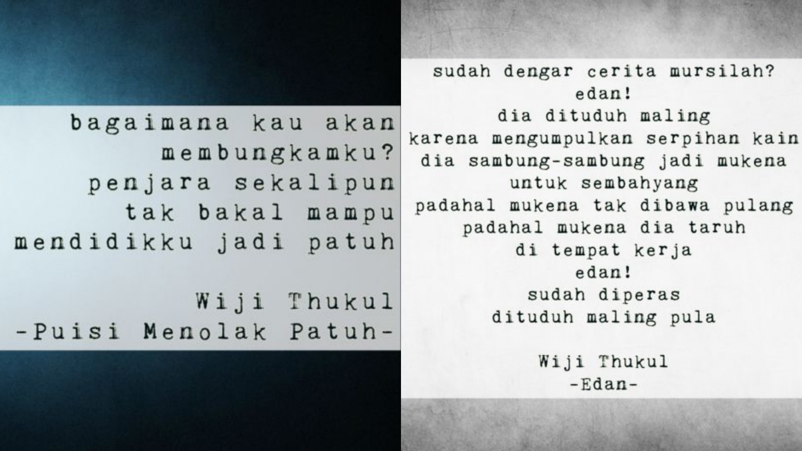 Detail Puisi Wiji Thukul Nomer 18