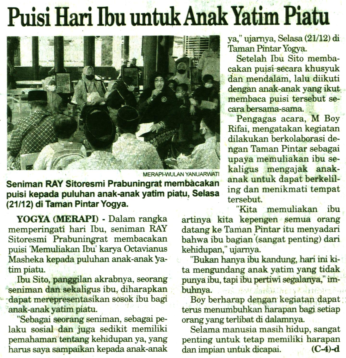 Detail Puisi Yatim Piatu Nomer 35