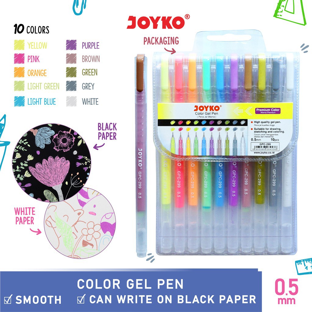 Detail Pulpen Tinta Warna Warni Nomer 52