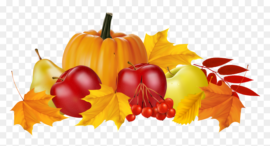 Detail Pumpkin With Leaves Clipart Nomer 19