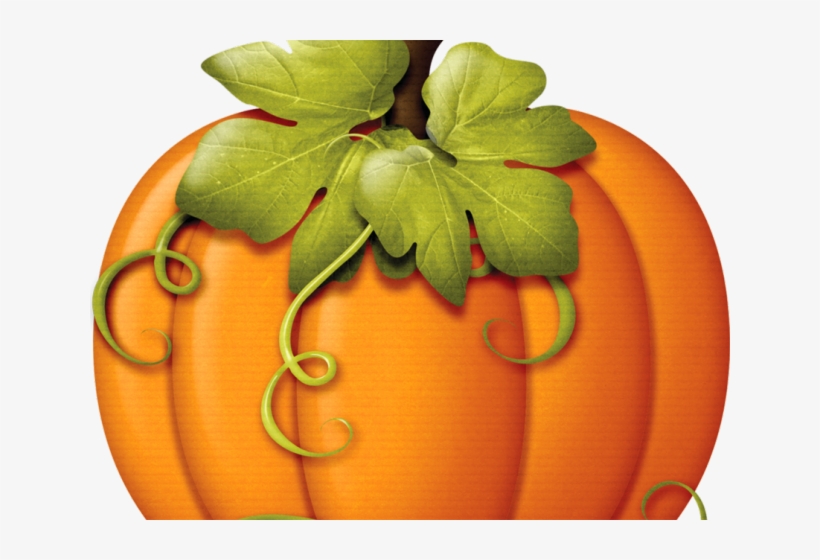 Detail Pumpkin With Leaves Clipart Nomer 22