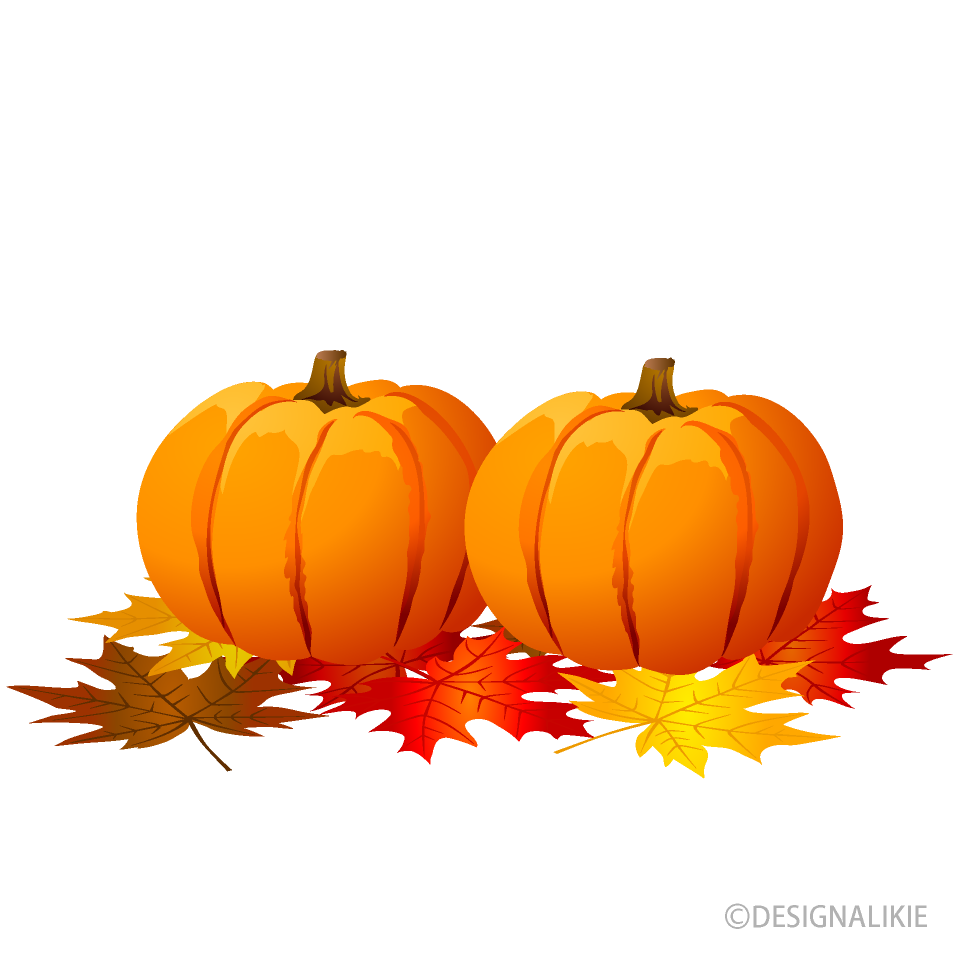Detail Pumpkin With Leaves Clipart Nomer 6